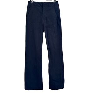 Marithe Francois Trouser Pants Women Size 4 Cotton Black Minimalist Casual Relax